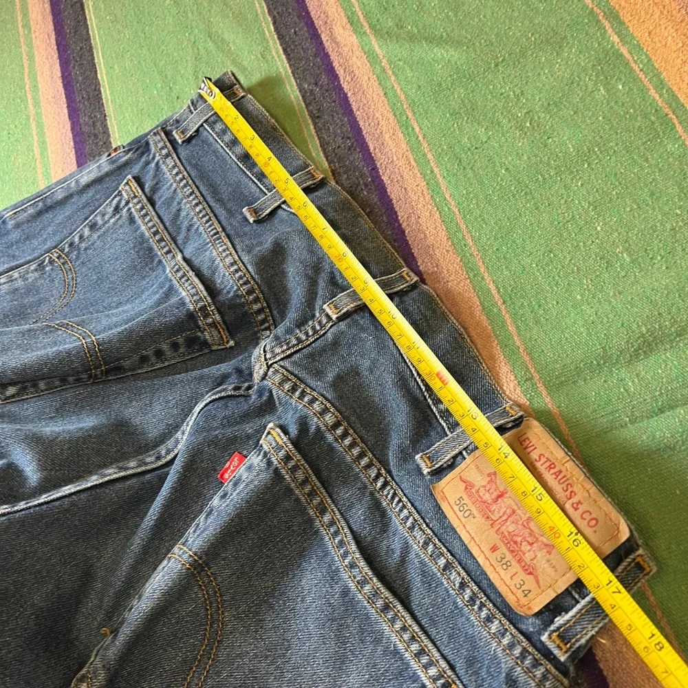 Levis 560 Comfort Fit Jeans Mens 38x34 Blue Tapered Leg Baggy Denim 560-0217